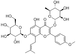 Желтый твердый сексуальный стероид КАС 489-32-7 Икариин гормона роста человека