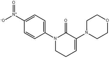 3-Morpholino-1- (4-nitrophenyl) - 5,6-dihydropyridin-2 (1H) - одна структура