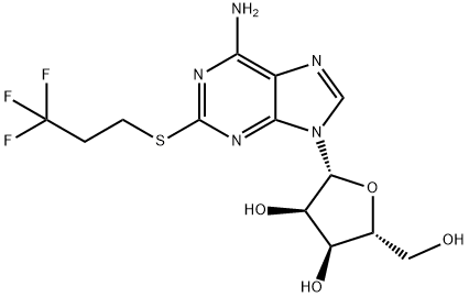 (2R, 3R, 4S, 5R) - 2 (6-aMino-2- (3,3,3-trifluoropropylthio) - 9H-purin-9-yl) - структура 5 (оксиметильная) tetrahydrofuran-3,4-diol