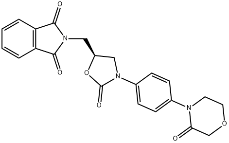 1H-ISOINDOLE-1,3 (2H) - DIONE, 2 [[(5S) - 2-OXO-3- [4 ФЕНИЛ (3-OXO-4-MORPHOLINYL)] - 5-OXAZOLIDINYL] МЕТИЛОВОЕ] - структура