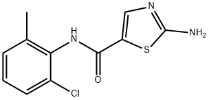 структура 2-Amino-N- (2-chloro-6-methylphenyl) thiazole-5-carboxamide