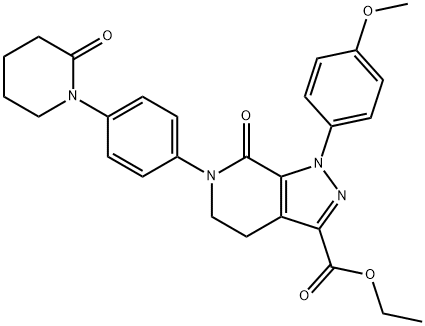 1 (4-Methoxyphenyl) - 7-oxo-6- [4 фенил (2-oxopiperidin-1-yl)] - структура эстера 4,5,6,7-tetrahydro-1H-pyrazolo [3,4-c] pyridine-3-carboxylic кисловочная этиловая
