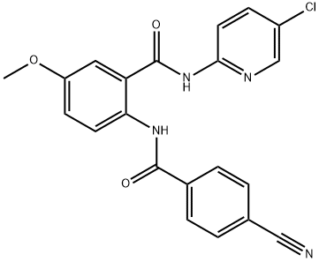 N- (5-Chloro-2-pyridinyl) - 2 [(4-cyanobenzoyl) амино] - структура 5-methoxybenzamide
