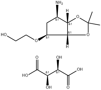 ((3aR, 4S, 6R, 6aS) - 6-amino-2,2-dimethyltetrahydro-3aH-cyclopenta [d] [1,3] dioxol-4-yloxy) структура L-tataric этанола 2 кисловочная