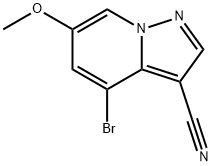 структура 4-Bromo-6-methoxypyrazolo [1,5-a] pyridine-3-carbonitrile