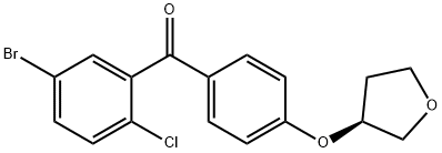 (S) - (5-broMo-2-chlorophenyl) (4 (tetrahydrofuran-3-yloxy) фениловое) структура Methanone