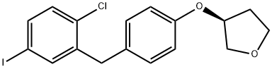(3S) - [4 [(2-Chloro-5-iodophenyl) метиловый] phenoxy] структура тетрагидрофурана 3