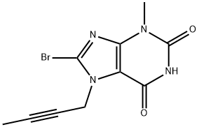 8-bromo-7- (but-2-ynyl) - 3-methyl-1H-purine-2,6 (3H, 7H) - структура dione